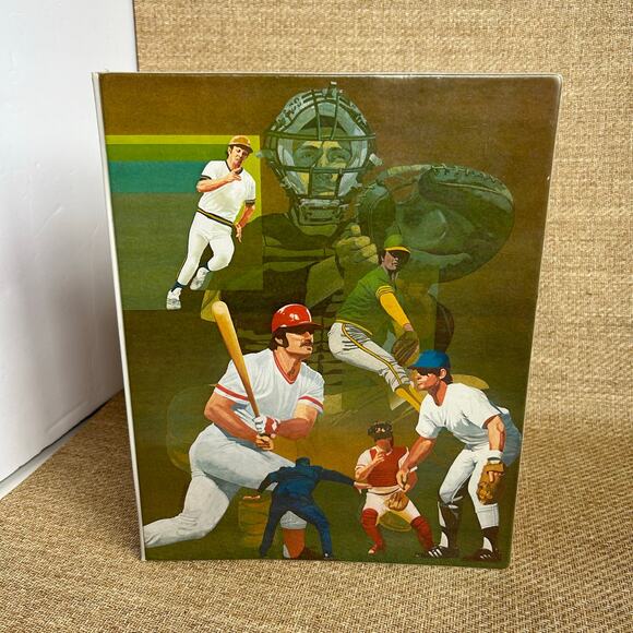 Vintage Mead Baseball Binder 3 Ring Sports Illustration 1980s School - Picture 3 of 11